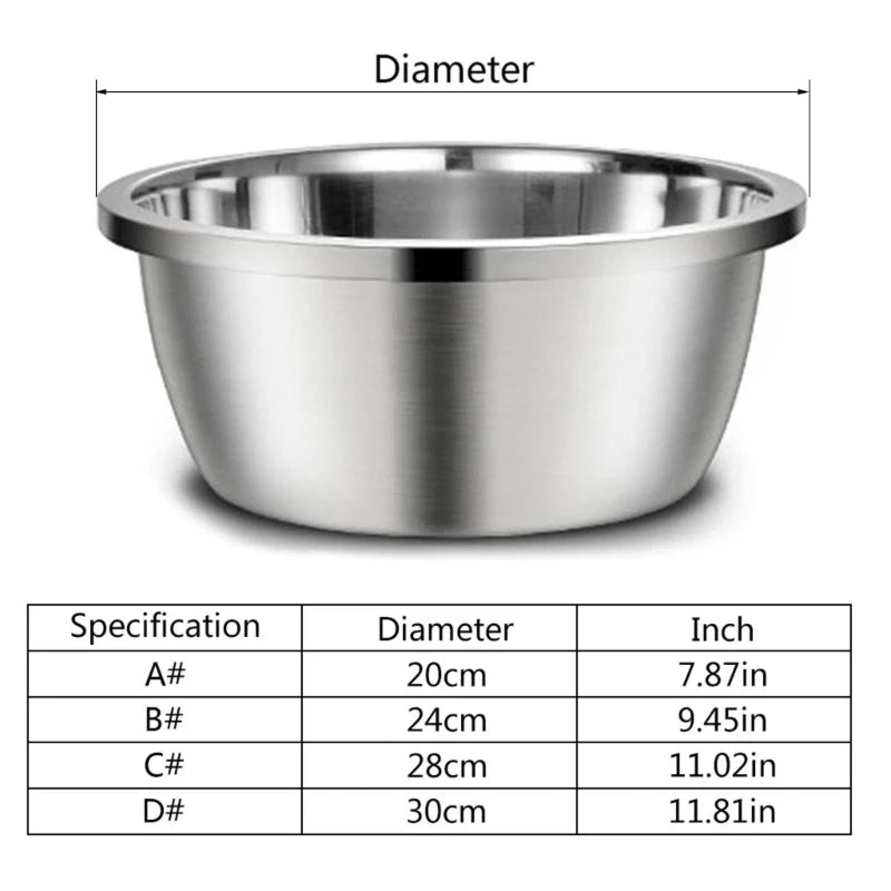 Large Stainless Steel Dog Bowls Smooth Metal Food and Water Dishes