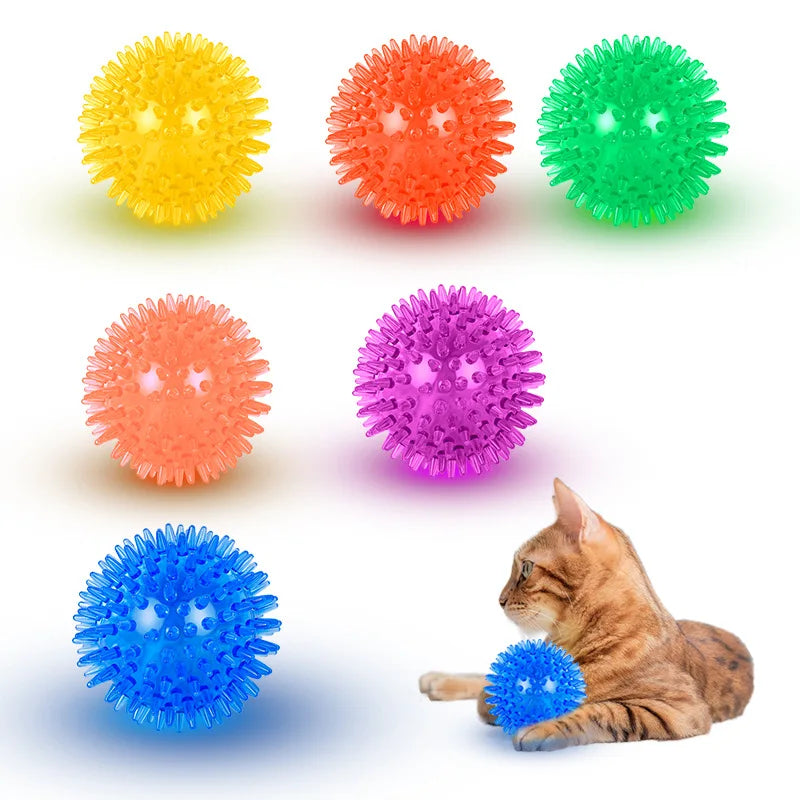 Dog Toy Bouncy Ball Tooth Cleaning Ball TPR Training Pet Teeth Chewing Toy